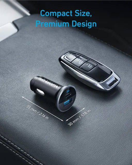 Anker 52.5W USB C Car Charger Adapter Lighter USB Charger 323 Anker Car Charger with 30W PowerIQ 3.0 Fast Charging - Hình ảnh 6