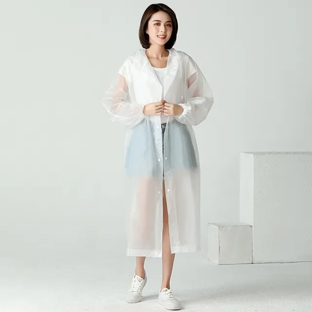 1Dc Divat Esőkabát Kabát Férfiak És Nők Megvastagodott Felnőtt Hordozható Vízálló Kültéri Utazás Egy Darabból Nem Eldobható Eva Poncho - Image 5