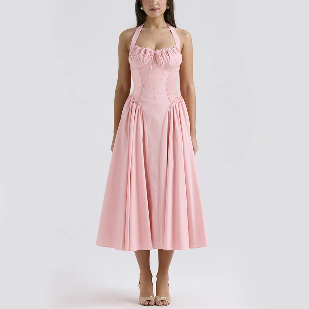 Fashion Halter Necklace Dress