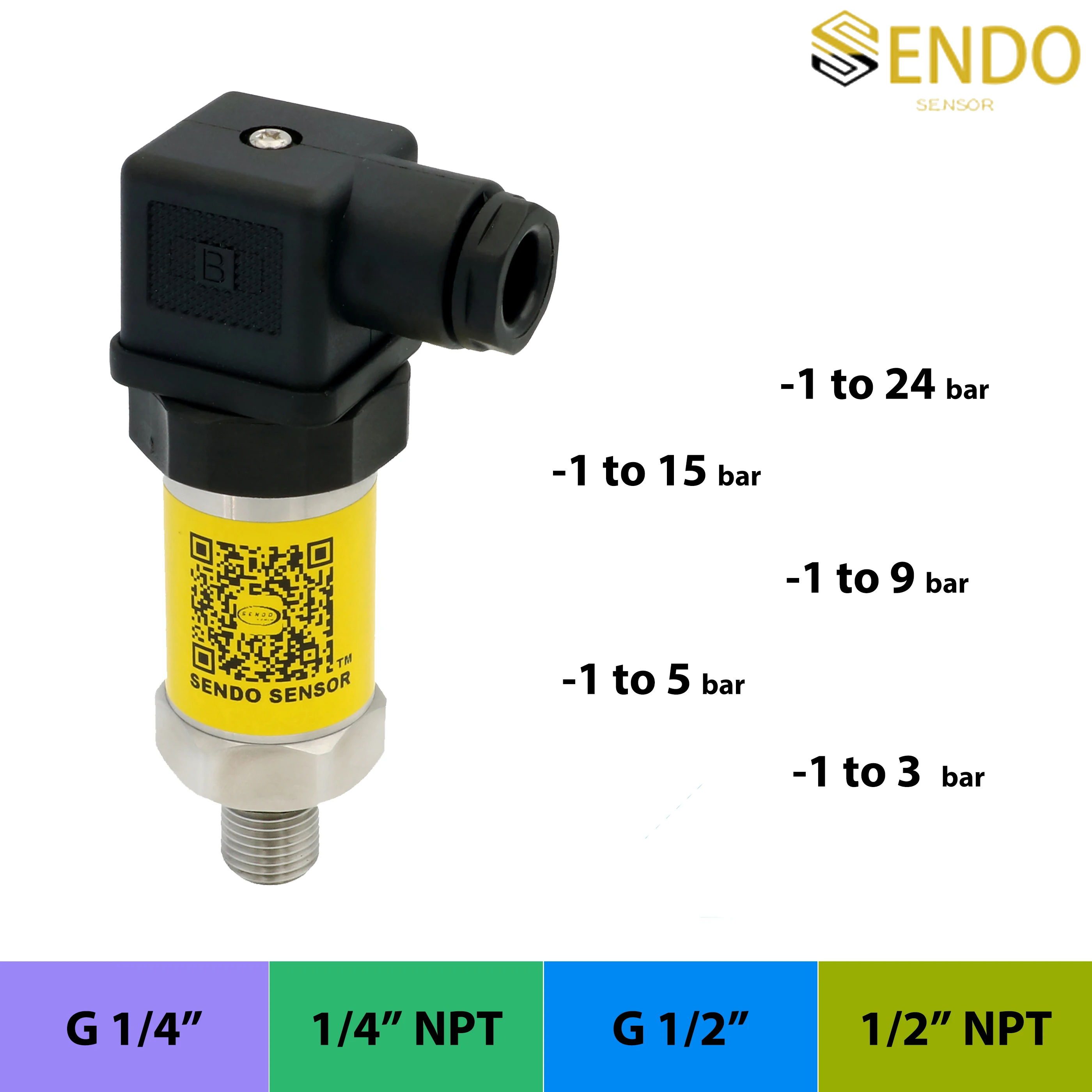 Negative compound pressure transmitter 4-20mA signal-100kpa to 0-1 24 bar-1 to 9 bar 5 3 12V 24V dc supply