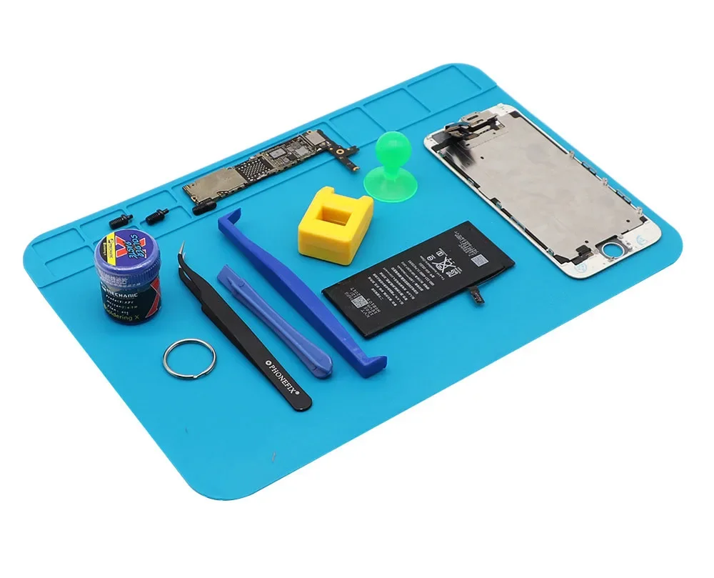 Magnetic soldering station mat antistatic high temperature resistance silicone for electronic phone laptop watch repair