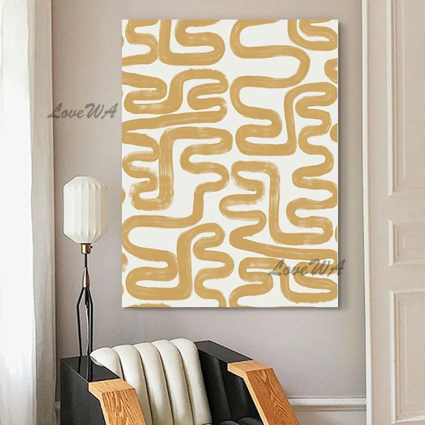 100%Handpainted Geometric Abstract Painting New Arrival Oil Painting New Arrival Hand-painted Wall Art Wall Art For Room Unframe 