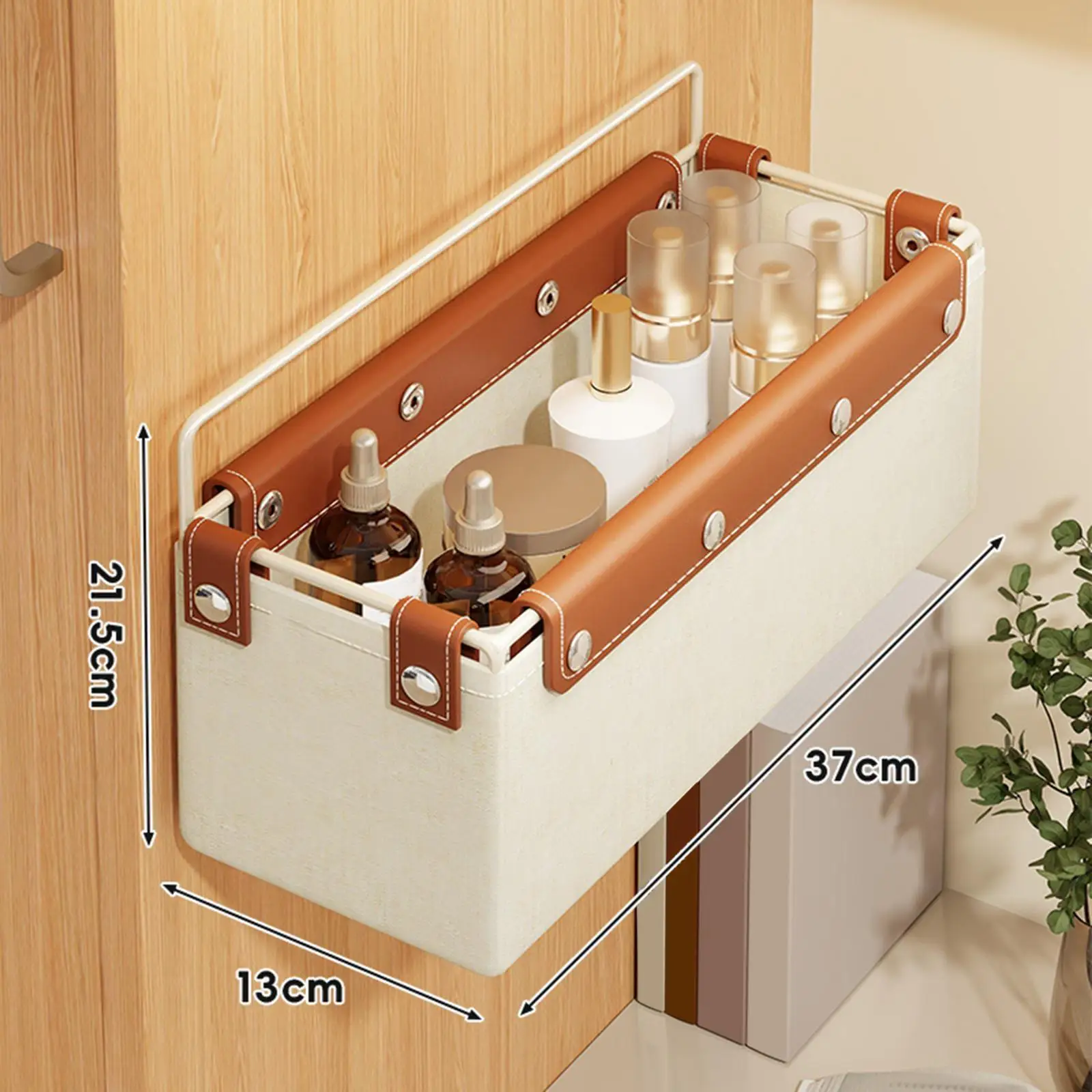 Bathroom Storage Basket Modern Space Saving Decor Versatile Cosmetic Organizer for Bedroom Farmhouse Dormitory Kitchen Household