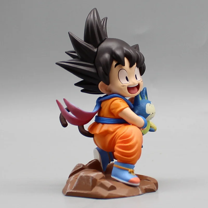 9cm Dragon Ball Gk Childhood Son Goku Anime Figures Embrace Poole Attendant Kawaii Model Statue Desktop Decoration Kids Toy Gift - Bilde 2