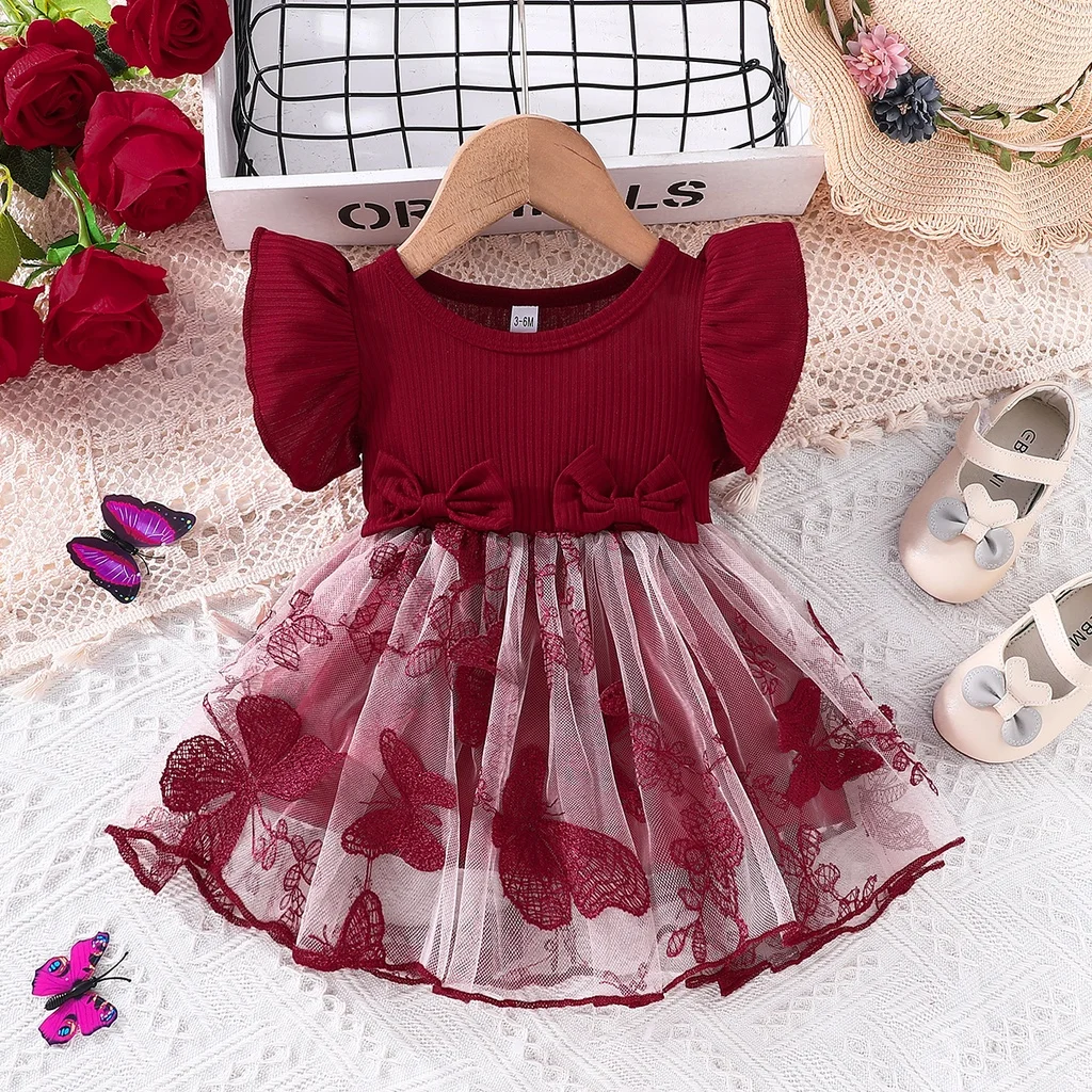 Dress-For-Kids-3Months-3Years-old-Cute-Butterfly-Embroidery-Mesh-Ruffle ...