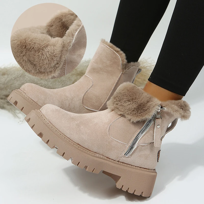 Women  Plush High Top Snow Boots main image 1
