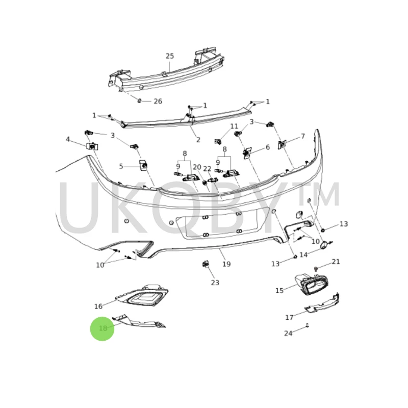 13267831 13267832 Suitable for Bu ic k Regal GS Left tail throat bracket with iron card exhaust pipe bracket fixing seat