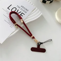 Lanyard corto in metallo e nylon elegante con cordino antiperdita alla moda per portachiavi