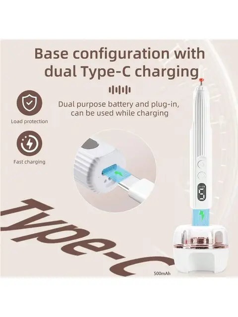 Professional Rechargeable Portable Nail Drill Machine File UV Lamp Home Use All-in-one Desktop Base Box Packed 6pcs Mini Acrylic 6