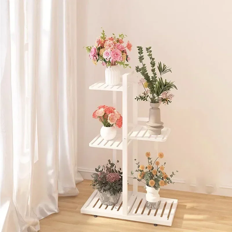 Fiori Nordic Plant Stand Bianco Indoor Patio Regolabile Pot Plant Stand Party Luxury Impalcatura Per Piante Mobili Da Balcone