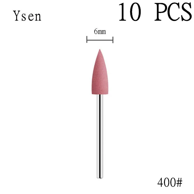 6-Piece Rubber Silicone Nail Drill Bit Set for Manicure and Polishing