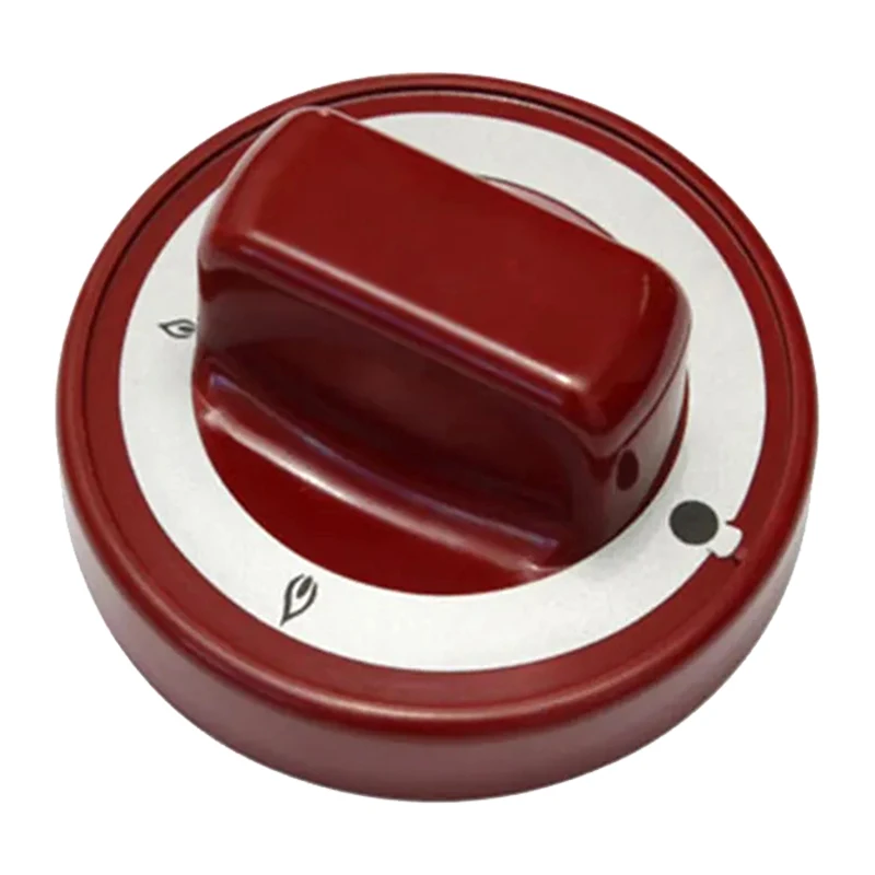 BBQ Grill Knob Red High-Temperature Resistant Bakelite Round Rotary Switch with Printed O-Ring 60mm Diameter 8.7mm Shaft 5 pcs