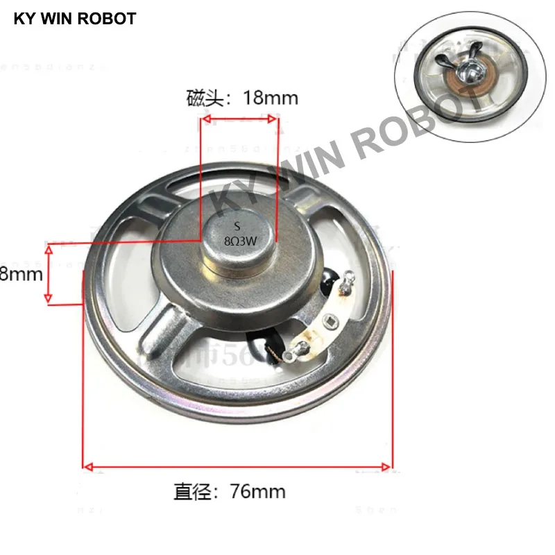 2pcs/lot New Ultra-thin speaker waterproof 8 ohms 3 watt 3W 8R speaker Diameter 76MM 7.6CM thickness 16.8MM 2pcs lot new ultra thin speaker 16 ohms 0 5 watt 0 5w 16r speaker diameter 36mm 3 6cm thickness 5mm