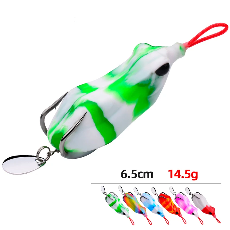 

Frog Silicone Soft Bait Fishing Lures 6.5cm 14.5g Frog Spinner Squid Thunder Jig Spoon Trolls Soft Bait Sea Fishing Tackle