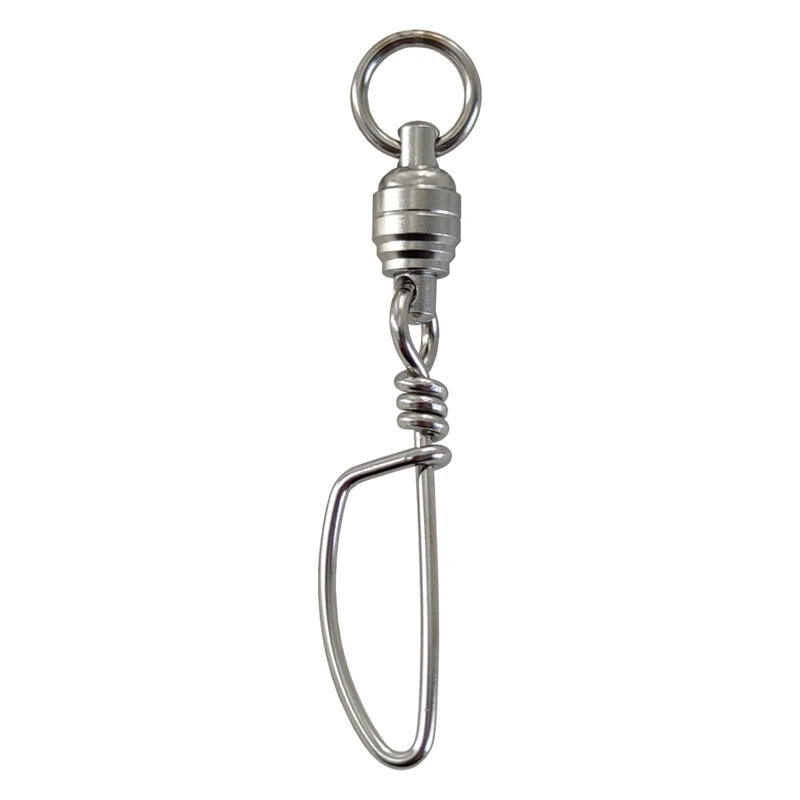SASAME Stainless Steel Ball Bearing Swivel Super Power Snap Fishing Connector for Jig Lure Bait Fishing Tackle