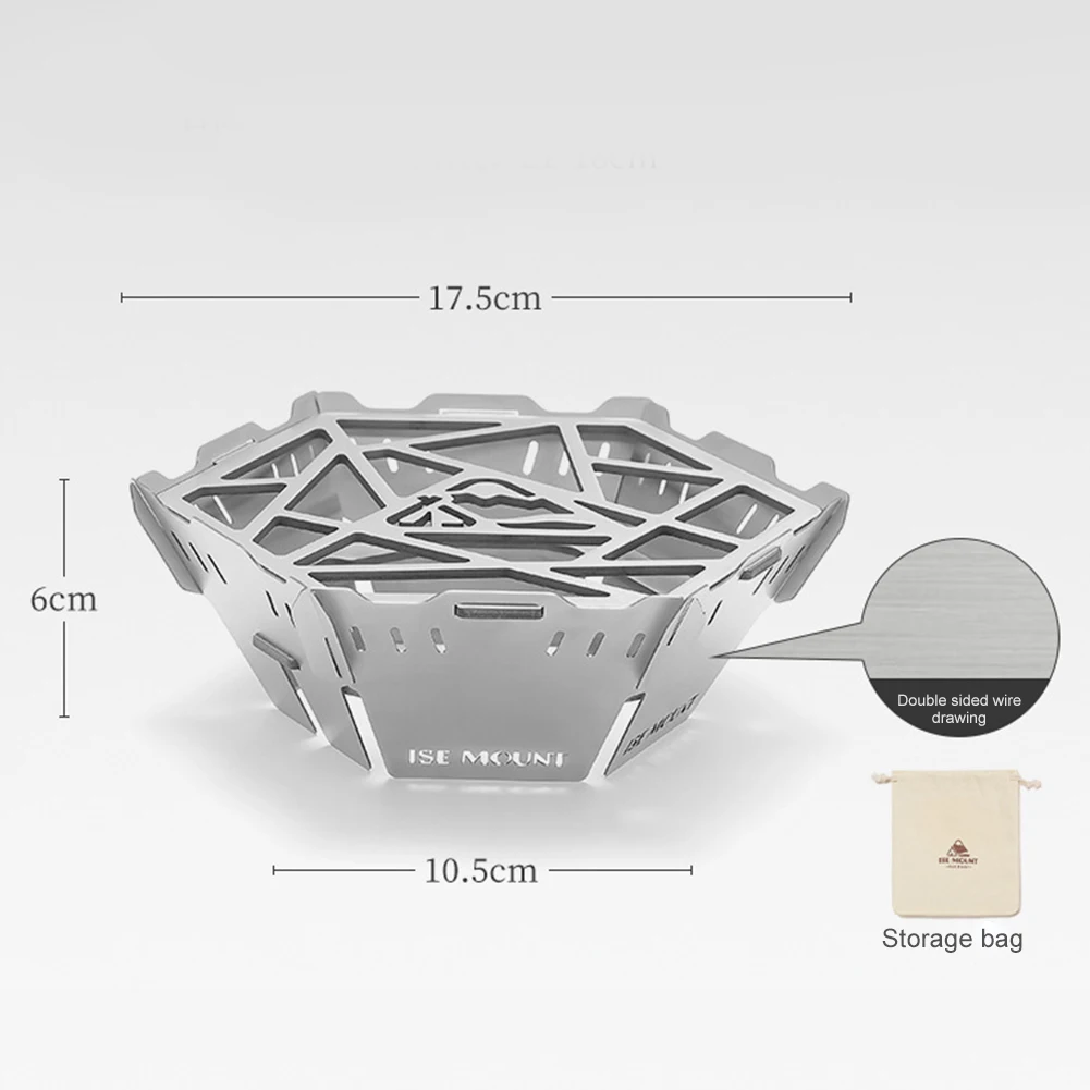 Camping Gas Stove Wind Shield Picnic Camping Cooker Windscreen Stainless Steel 6 Plates Lightweight for Hiking Picnic