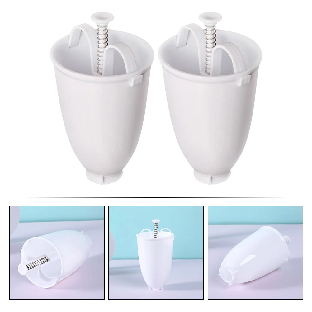 

2 Pcs Donut Doughnut Maker Biscuit Stamp Mould Donuts Automatic White Bakery Desserts Mold