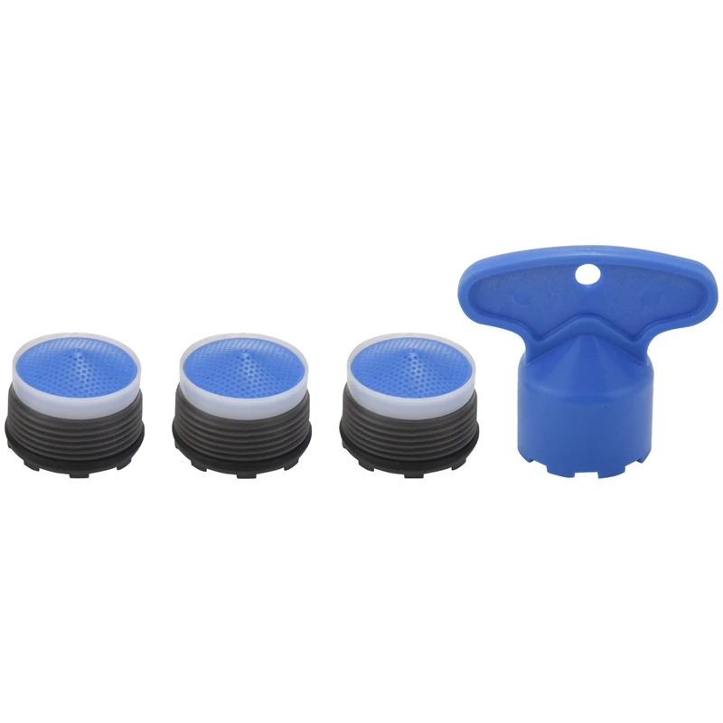

1.2GPM Faucet Replacement Part Insert Filter, Restrictor Aerator,4 Pack(Blue+Black)