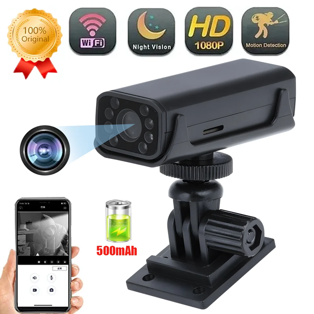 HD 1080P WiFi Mini Camera Remote monitor night vision Motion Detection ...