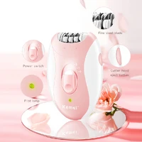 Kemei-Épilateur électrique aste pour femmes, épilateur facial, tondeuse pour bikini, rasoir pour jambes, ati elles pubiques, bras 4