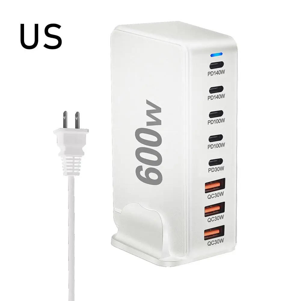 600W GaN Fast Charging PD3.1 Multi-function 28V5A USB-C Interface Desktop Charger