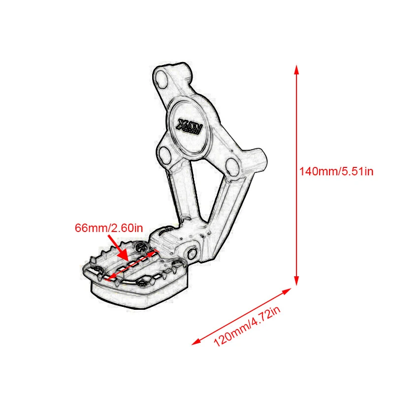 Rear Foot Stand Rearset Footrest For HONDA X-ADV 750 XADV750 Motorcycle Foot Peg Pedal Passenger Rearsets