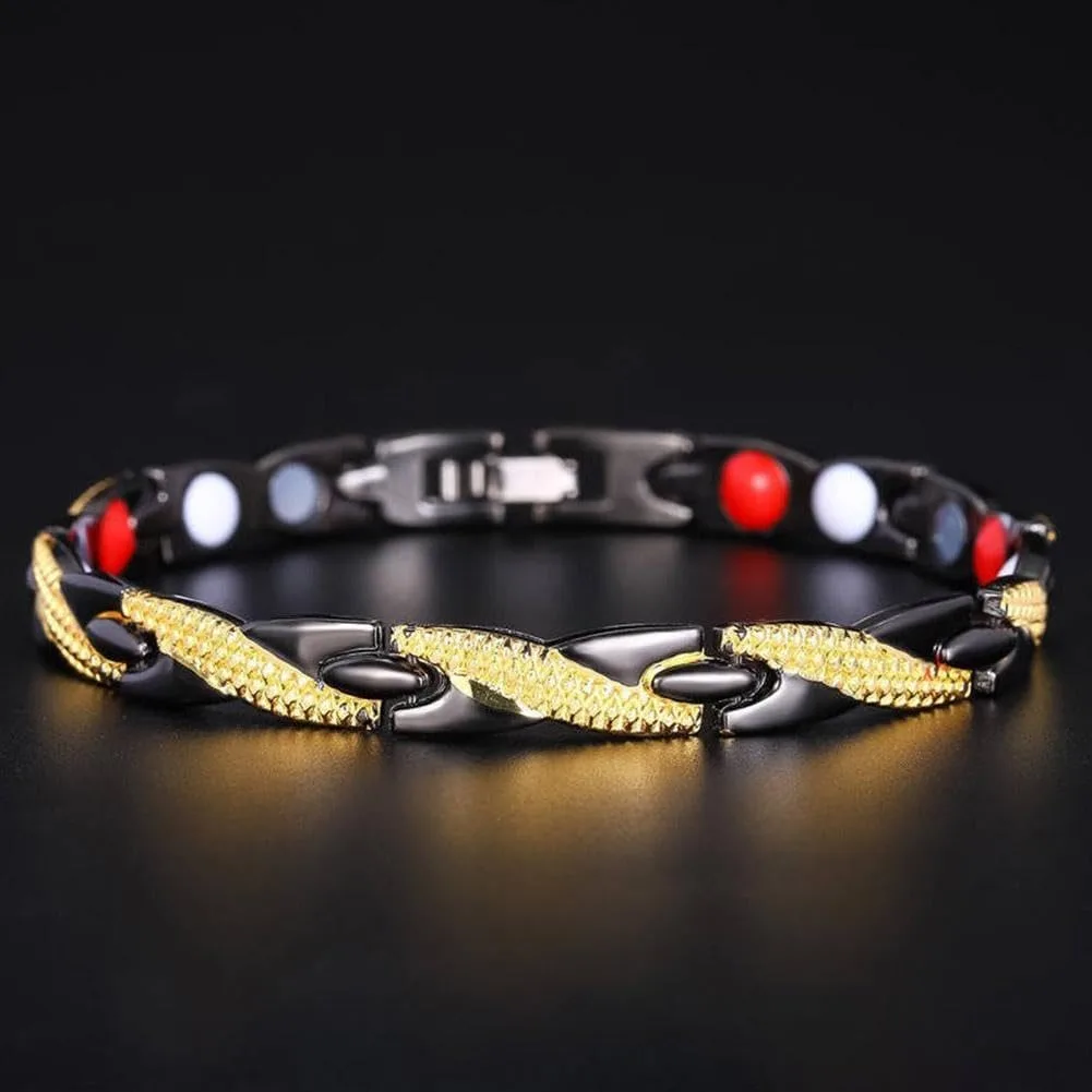 1pc Snake Dragon Pattern Magnetic Therapy Bracelet Healthy Weight Loss Bracelet Sports Luxury Jewelry For Women MenGif