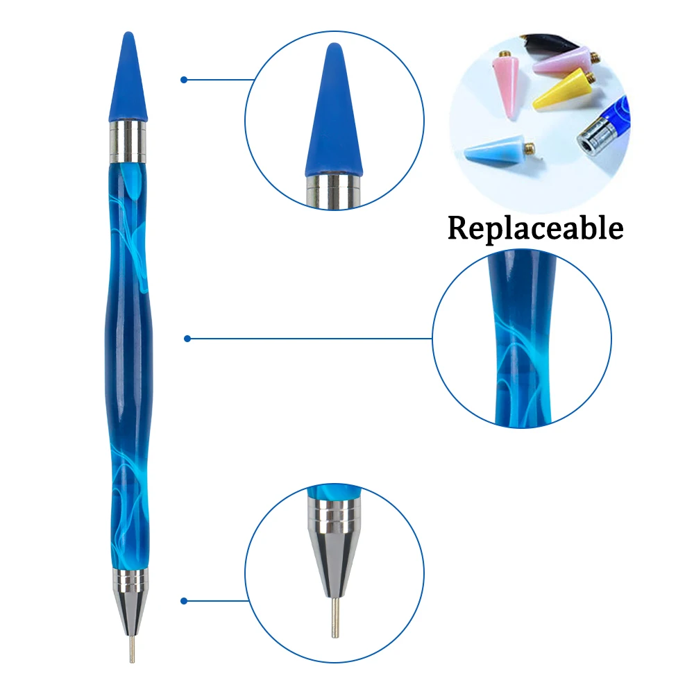 ANGNYA Dual-ended Silicone Head Nail Art Dotting Pencil Crystal Rhinestone Picker Applicator Nail Supplies Accessories and Tools 4