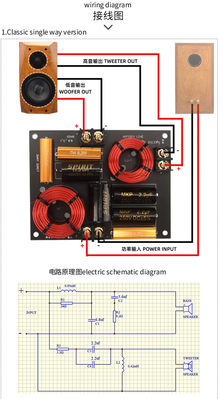 hifidiy unidade de de áudio divisor de freqüência filtros crossover