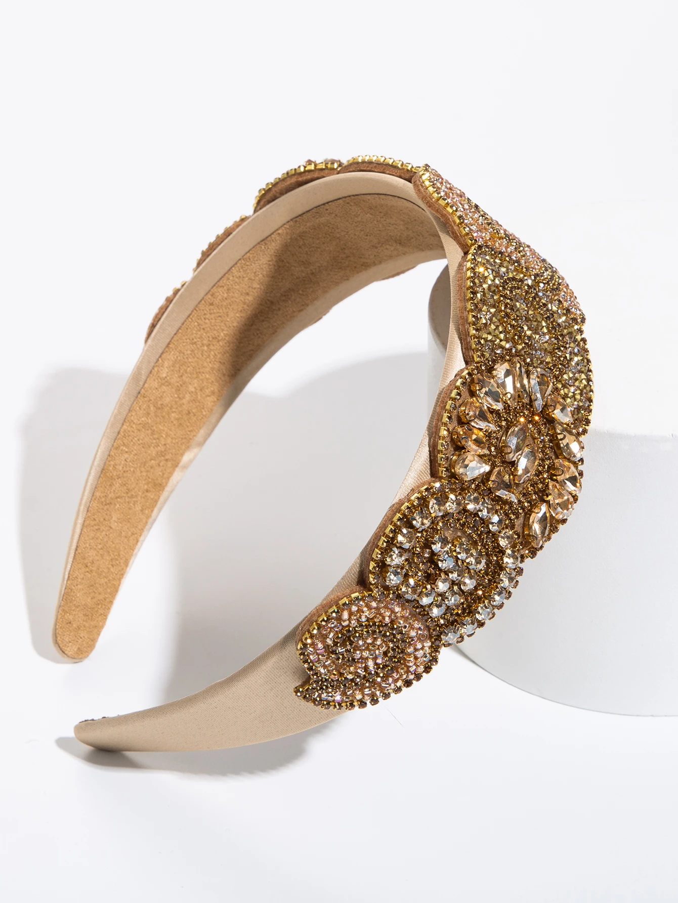 Hair Accessory Hair Headdress Hair Band Crown European And American Fashion Trends Colorful Rhinestones Iuxurious Wide Brimmed Heavy Industry Party Headbands