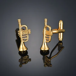 Copper Plated Musical Note Cufflinks (Gold - color)