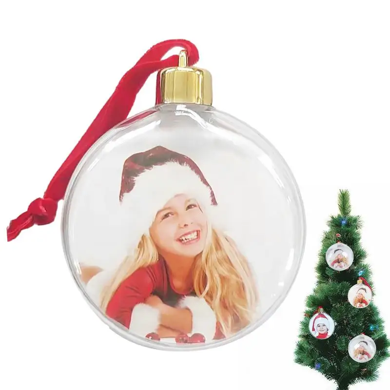 Christmas Photo Insert Ball Christmas Transparent Photo Ball Festive Personalize Gift X-mas Tree Hanging Decor Kids Gift christmas decorations