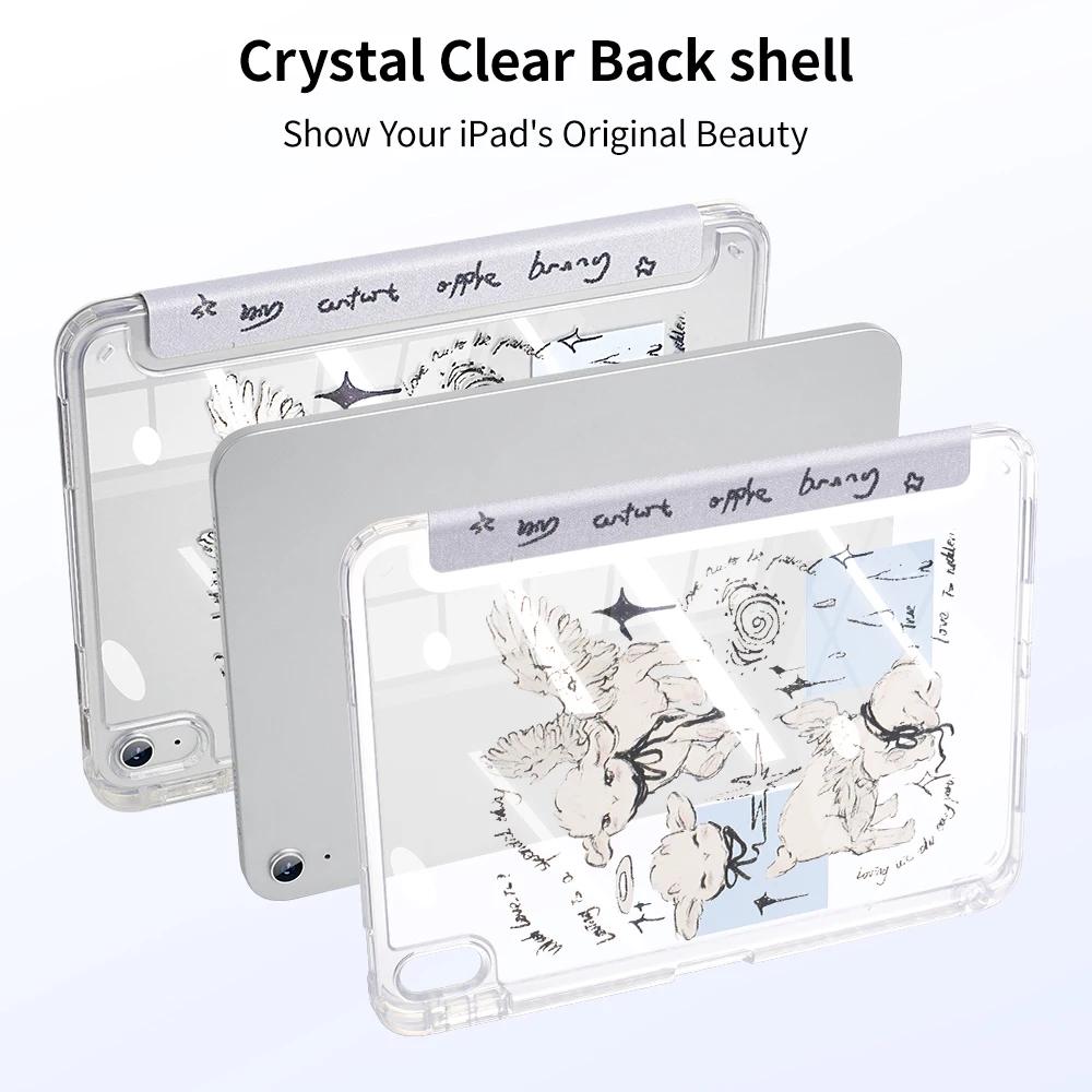 Acrylic Protective iPad Case with Pencil Holder
