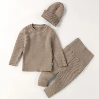 Baby Kleidung Set Jungen Mädchen Pullover Hut Hose Herbst Winter – Bild 5