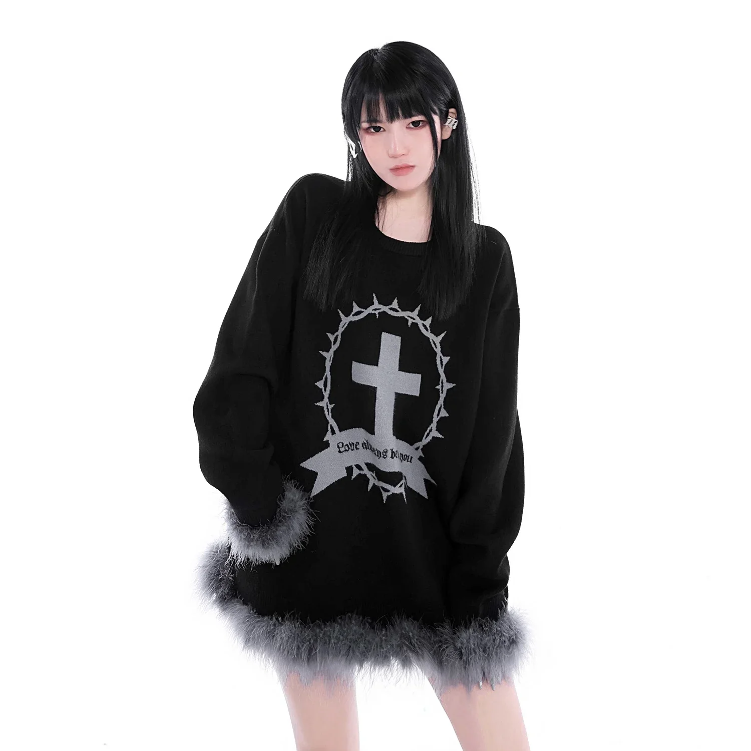 new-arrival-black-harajuku-autumn-winter-punk-gothic-loose-casual-hot-girl-cross-print-long-sleeve-pullover