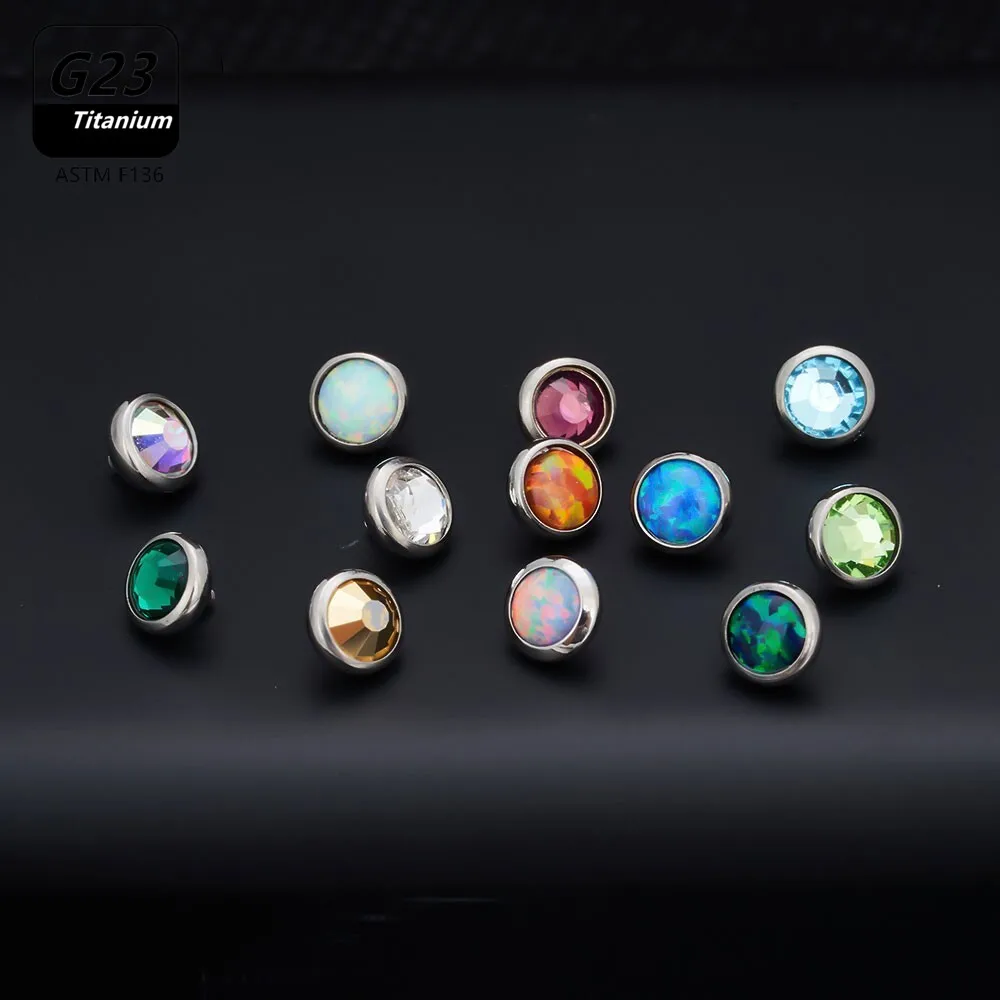 Titanium Internally Threaded Piercings Medusa Jewelry Piercing 16g G23 Anchor Surface Skin Diver Microdermal Gem Body Opal piercing jewelry,body piercing earrings,ear piercing jewelry,body piercing jewelry,body jewelry