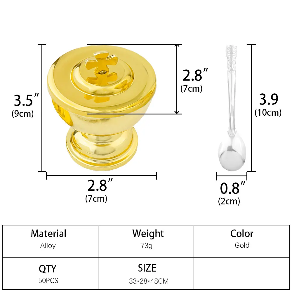 Religious Holy Water Bottle Gold-Plated Worship Supplies Church Decoration Box Mass Supplies Holy Water Bottle