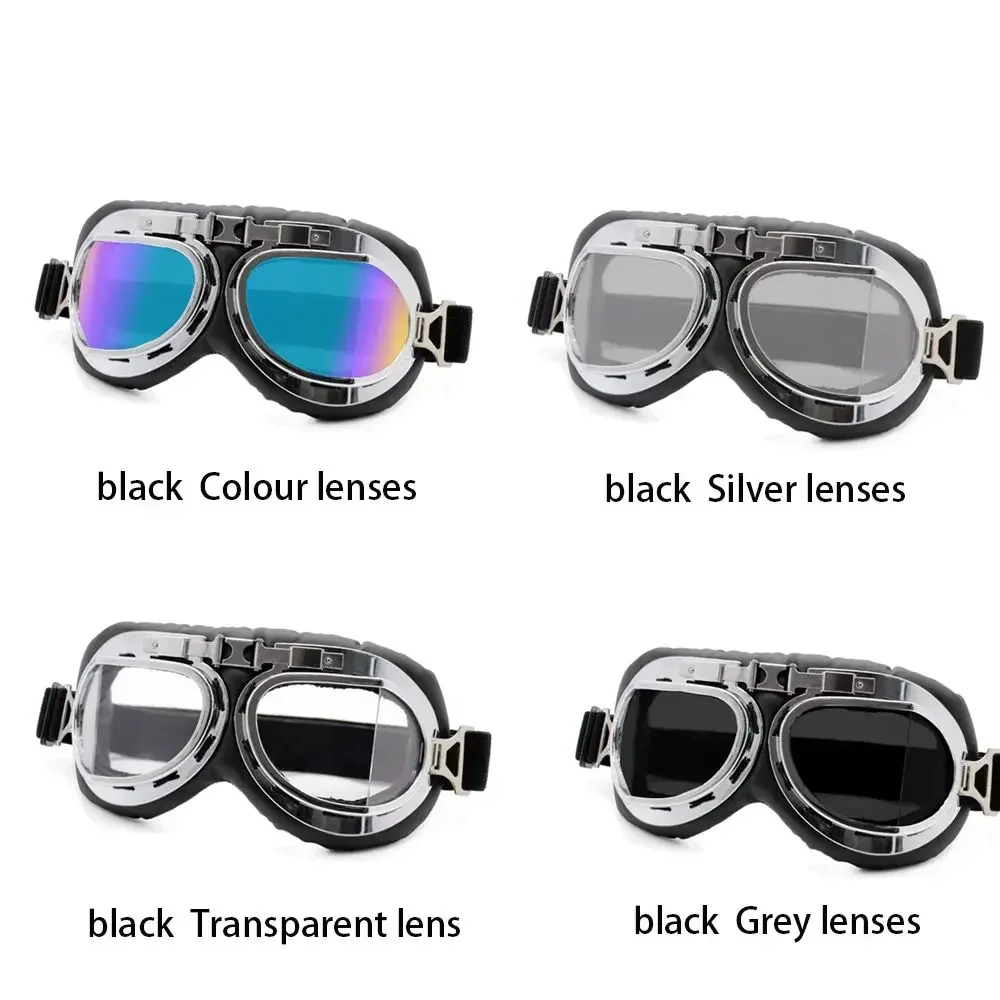 Retro motorcycle goggles windproof dustproof PC lens