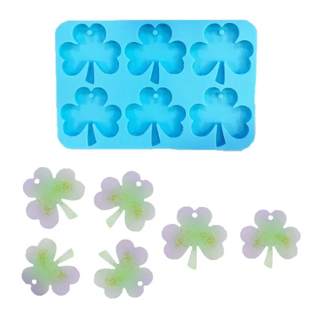 Diy Szilikon Új Fülbevalók Háromlevelű Lóhere Pillangó Kristály Csepp Ragasztócímke Medál Penész Epoxi Gyanta Formák - Image 3