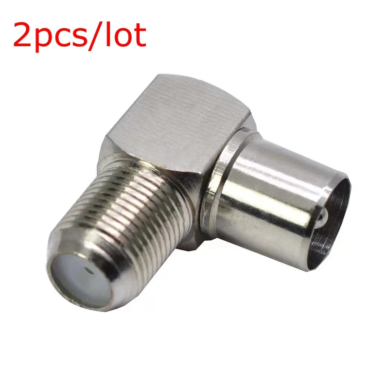 

IEC TV Male Plug To Imperial F Female Jack Connector 90 Degree Right Angle IEC TV Male To F Female RF Coaxial Adapter
