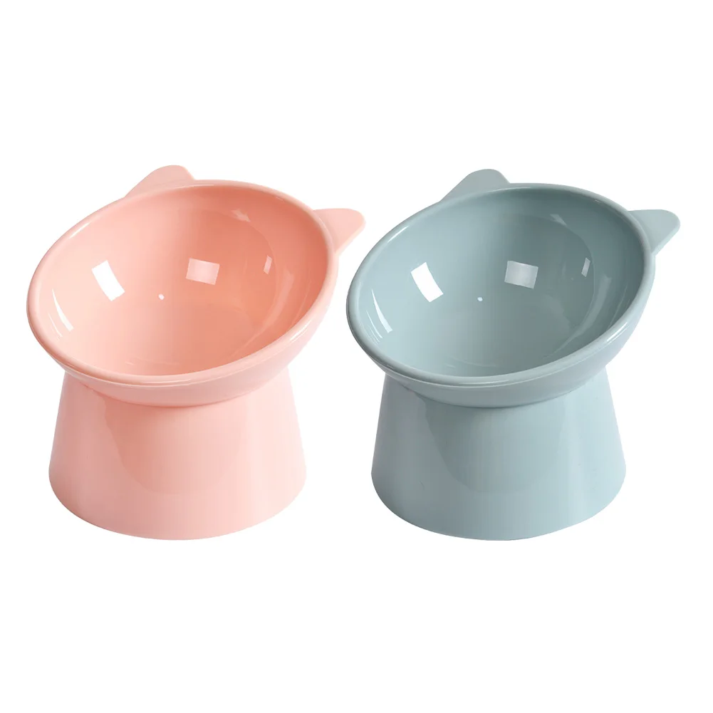 Ciotola Per Gatti HCHLQLZ Ciotole Per Gatti Ciotola Gatto - Ciotola Cane Con Supporto - Ciotole Per Gatti Rialzate Antivomito In Ceramica Set Di 2 Per Cibo Acqua - Perfetta Per Gatti - 7