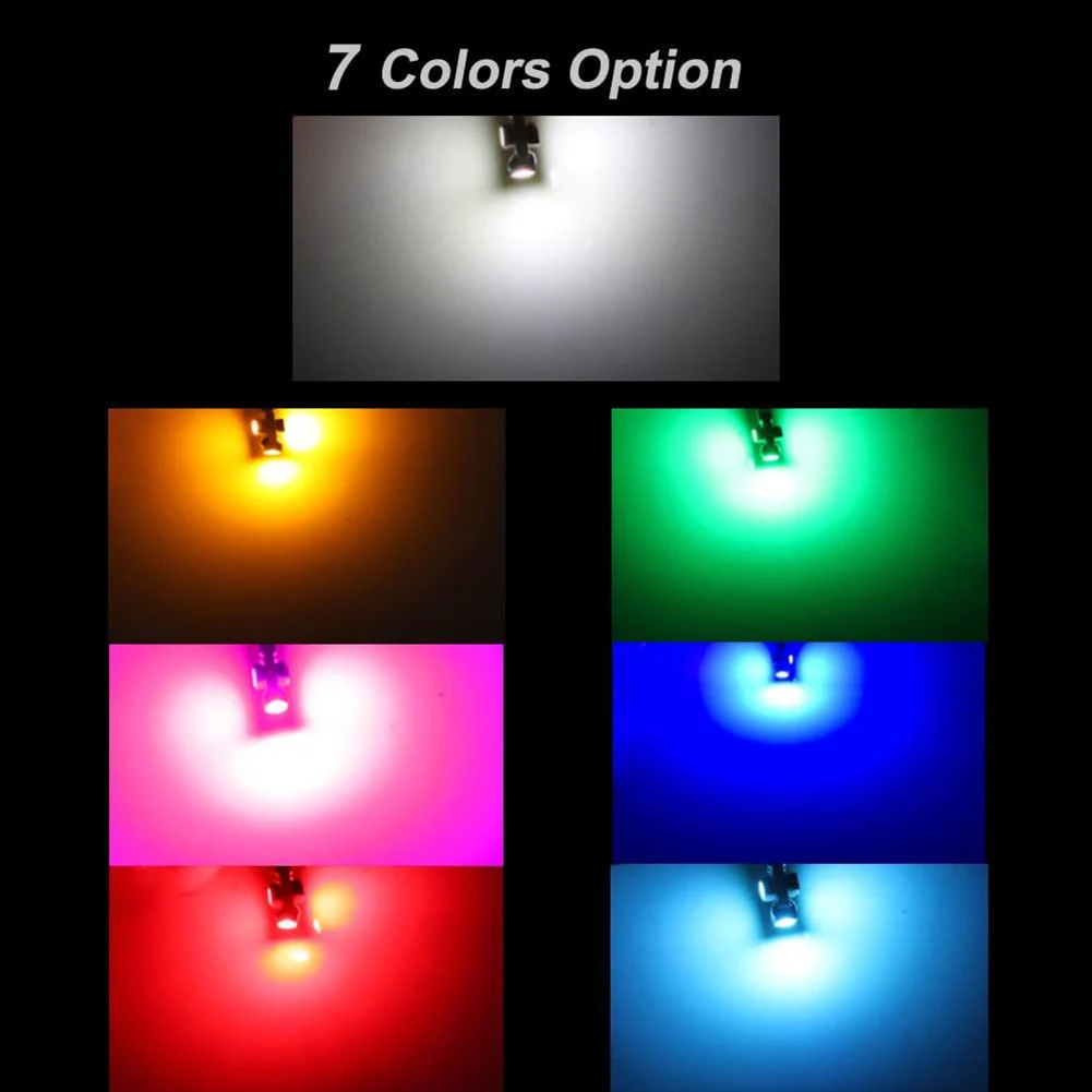T5 LED  W3W W1.2W 12V LED Canbus ڵ ׸ ,    ǥñ  ڵ  , 10 