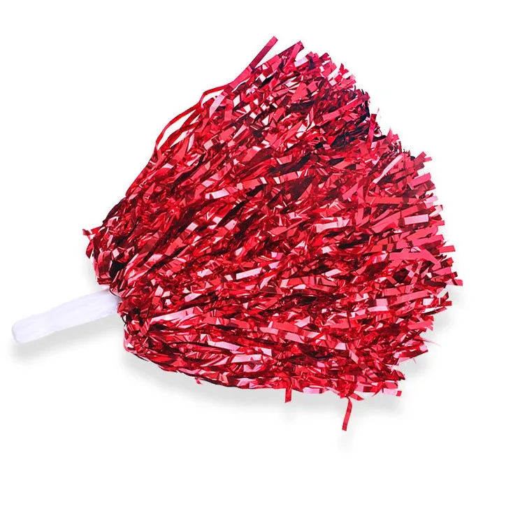 Promo Different Color PET Cheerleading Metallic Sport Cheering Pom Poms