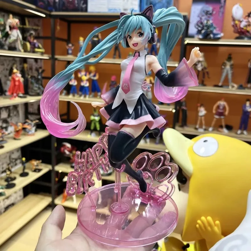 

2023 23cm Hatsune Miku Happy Birthday Miku Vocaloidanime Pvc Action Figure Collection Decoration Model Toys Kids Birthday Gifts