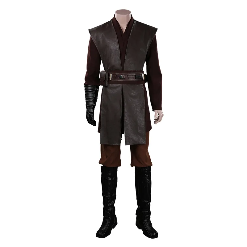thumbnail image 4 of Disfraz de Anakin para cosplay, uniforme Jedi, cinturón, ropa de caballero de fantasía para Halloween, bata de batalla de película, traje masculino, traje de carnaval, 4 of 5