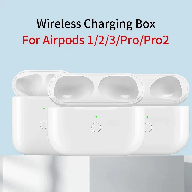 Сменный беспроводной зарядный бокс для Airpods Pro, зарядное устройство для Bluetooth наушников, для Airpods1 2 3-го поколения, синхронизация