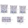 Cat Print Laundry Bag Large Capacity Foldable Storage Bags Multifunctional Distortion Protection Laundry Basket Household 6