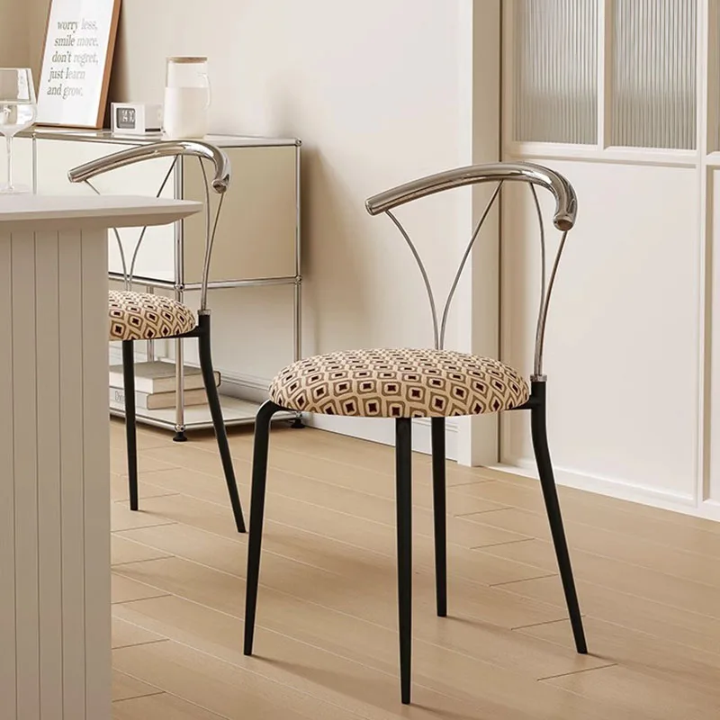 

Modern Leather Dining Chairs Nordic Comfortable Table Patio Chair Free Shipping Dressing Silla Comedor Chinese Style Furniture