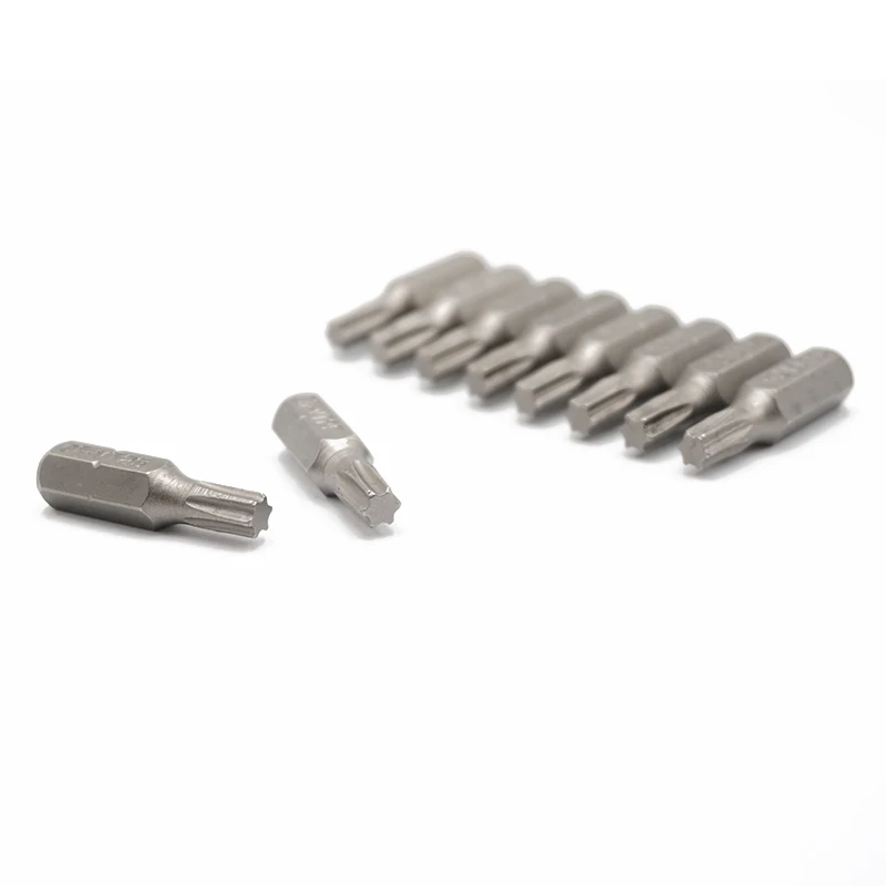 10Pcs 1/4 25mm Torx T25 스크루 드라이버 비트 세트 수리 도구 ScrewdriversKit 전원 가정용 핸드 툴용 육각 섕크 드릴 비트