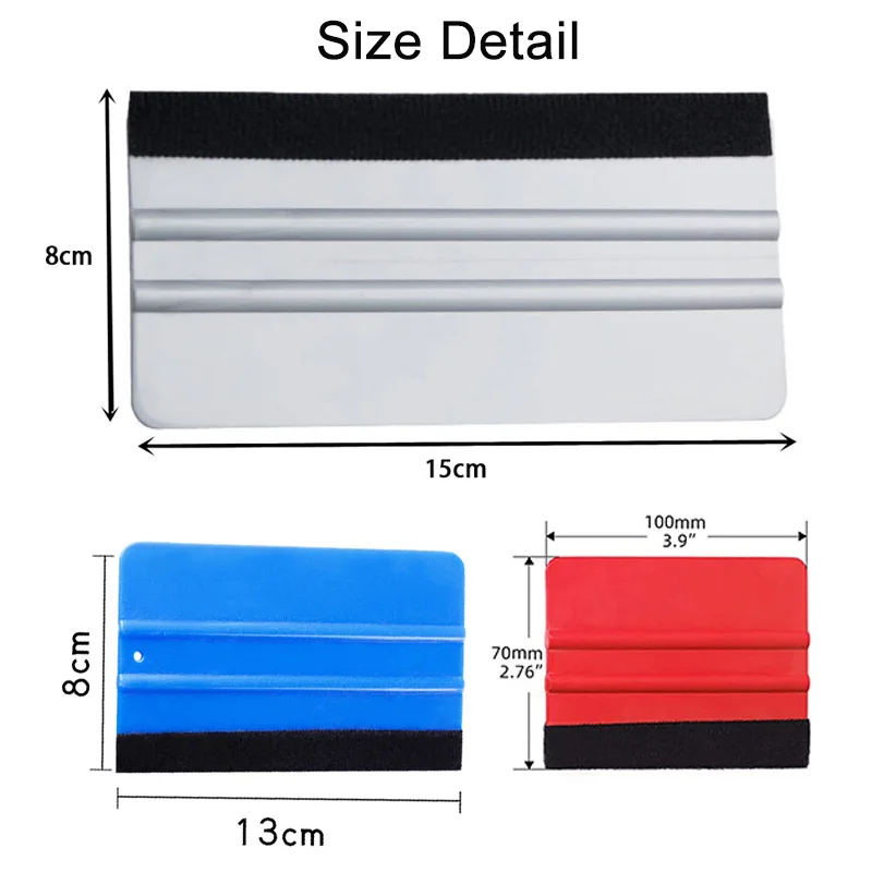 Felt Edge Squeegee Car Vinyl Scraper Spatula Vinyl Wrap Tool Scratch Free Film Squeegee Wallpaper Smoother Window Tinting Tools